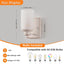 3 Luminarias Tocador Baño Apliques Pared Vidrio Blanco