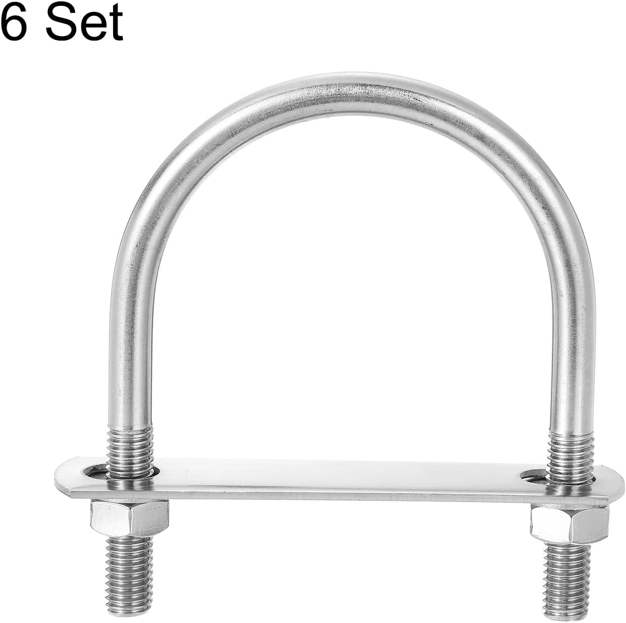 Pernos en U M10 acero inox 4.02pulg con tuercas para