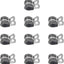 10 Abrazaderas Acero Inox 304 3/8pulg Clips Tubo Combustible