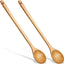 2 Cucharas Mango Largo 13pulg Madera para Mezclar y Degustar
