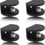 8 Soportes Vidrio Sin Marco Clip Aluminio Pared Negro Mate