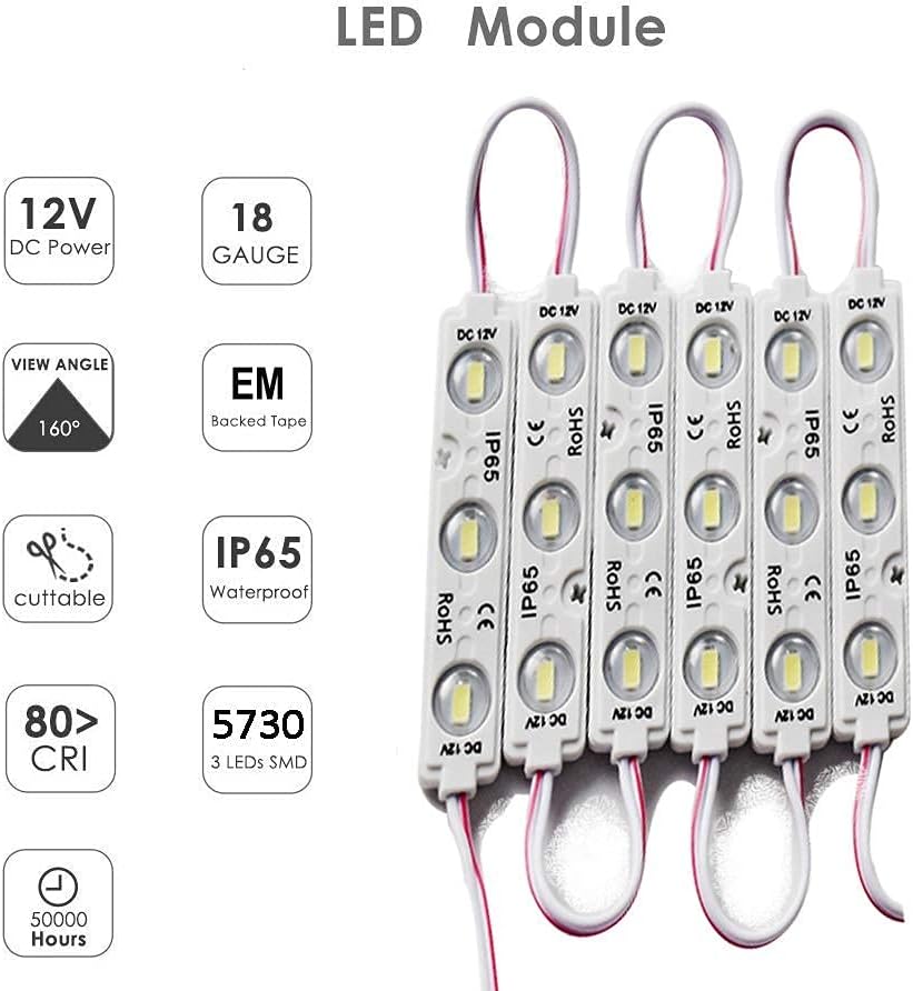 Módulo LED 6000K 200uds 99ft para letreros publicitarios