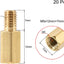 Separador M5x12mm latón hexagonal PCB 20 pzas