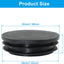 4 Tapones Plástico 2" para Tubo Muebles Poste Negro
