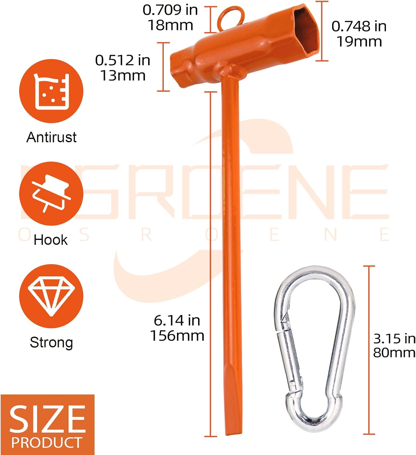 Llave motosierra pack 3 naranja 0.512x0.748"