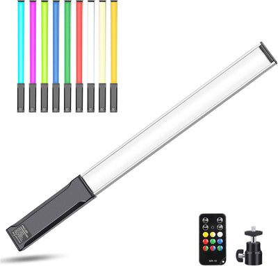Varita luz RGB LED 9 colores ajustable 3200K-5600K