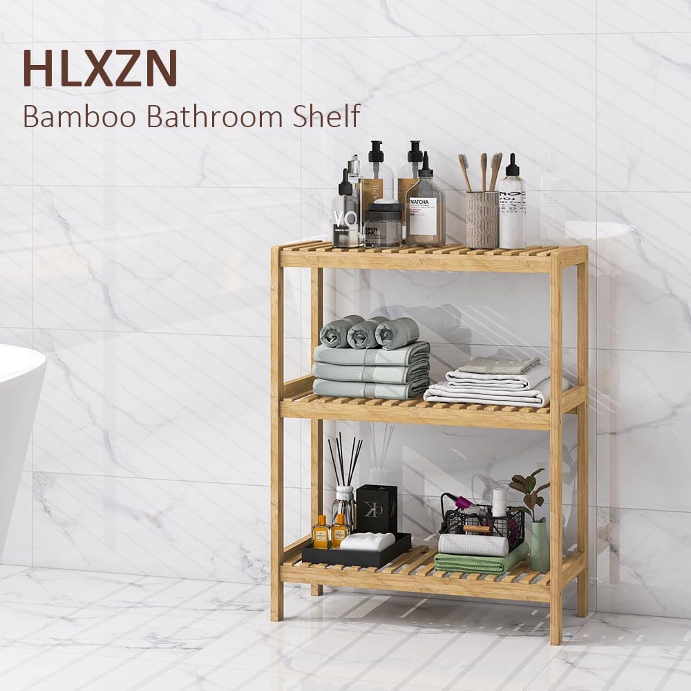 Estantería bambú 3 niveles multifuncional baño cocina