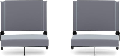 Asientos plegables estadio acolchados pack 2 gris