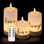 Velas LED cera real con control remoto y temporizador set 3
