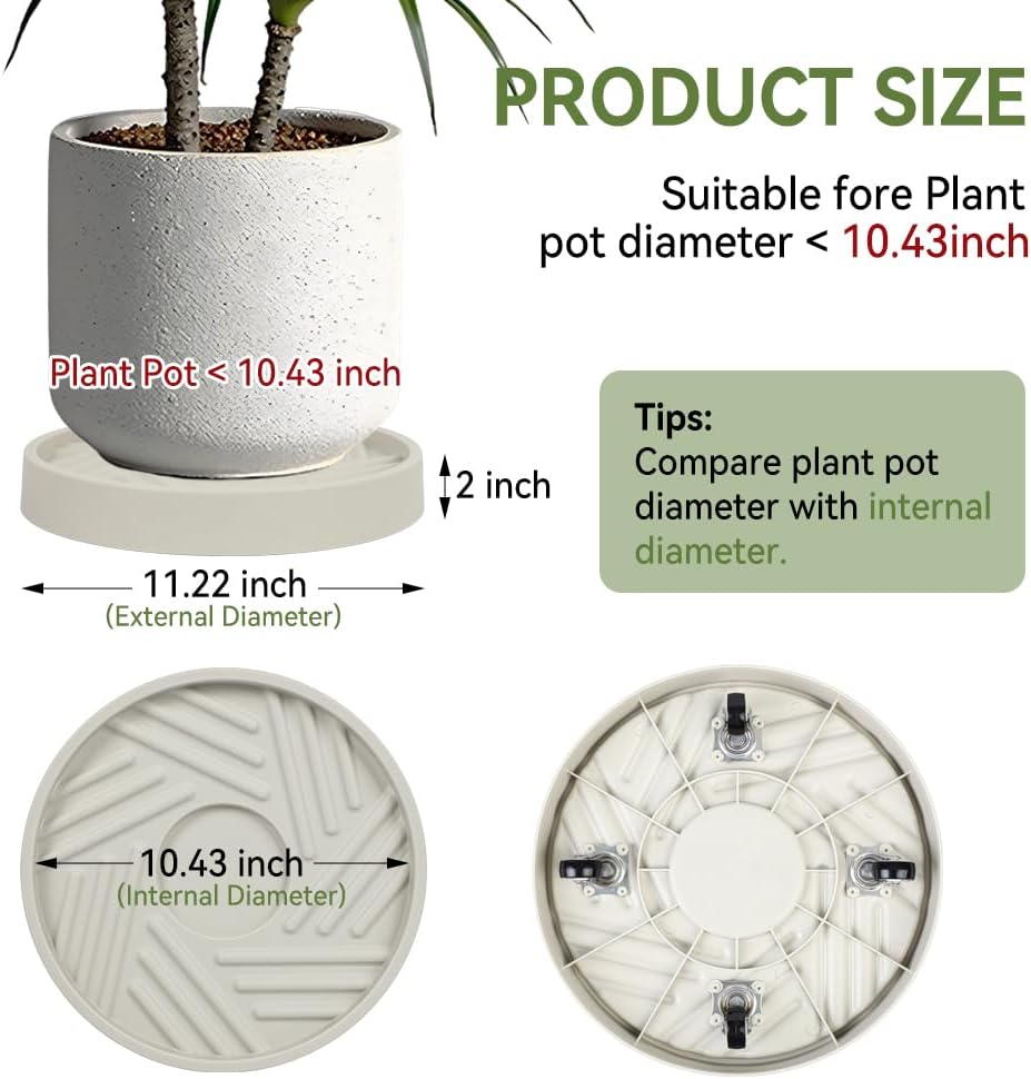 Organiz. plantas ruedas 11pulg soporte resistente