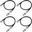 Kit 4 cables BNC extensión antena cobre blindado