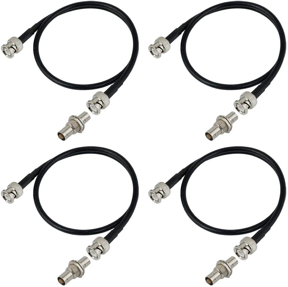 Kit 4 cables BNC extensión antena cobre blindado