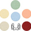 Set 6 posavasos silicona soporte mesa café decoración hogar