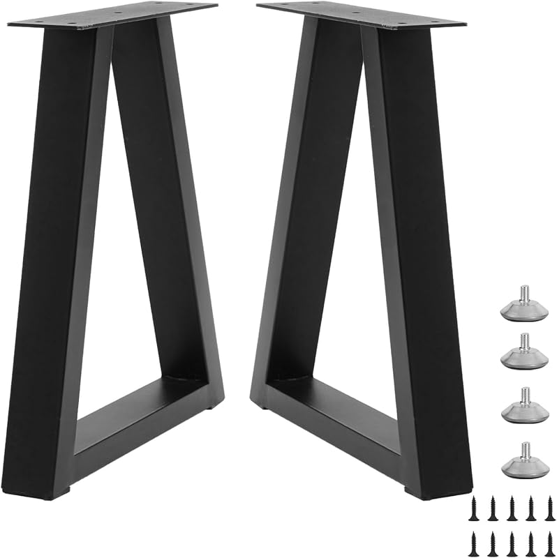 2 Pzas patas metal trapezoidales 19" para mesas