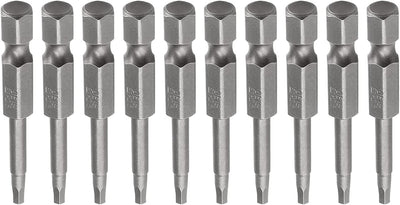 Set 10 brocas Allen H2.5 acero S2 vástago 1/4pulg
