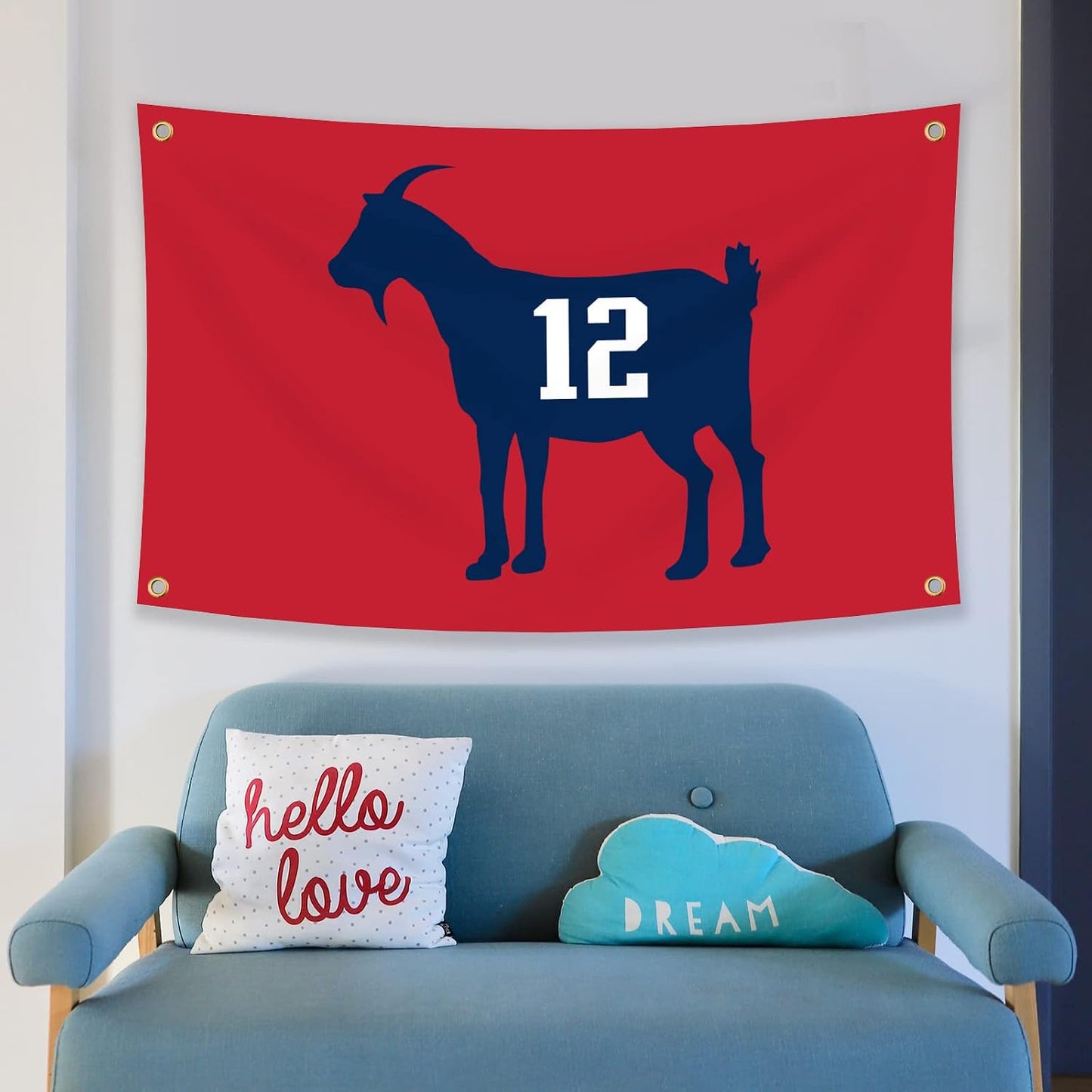 Bandera cabra Tom Brady 3x5ft dormitorio universitario