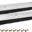 2 Cepillos Puerta Base Aluminio Forma H 0.8" 47" Plateado