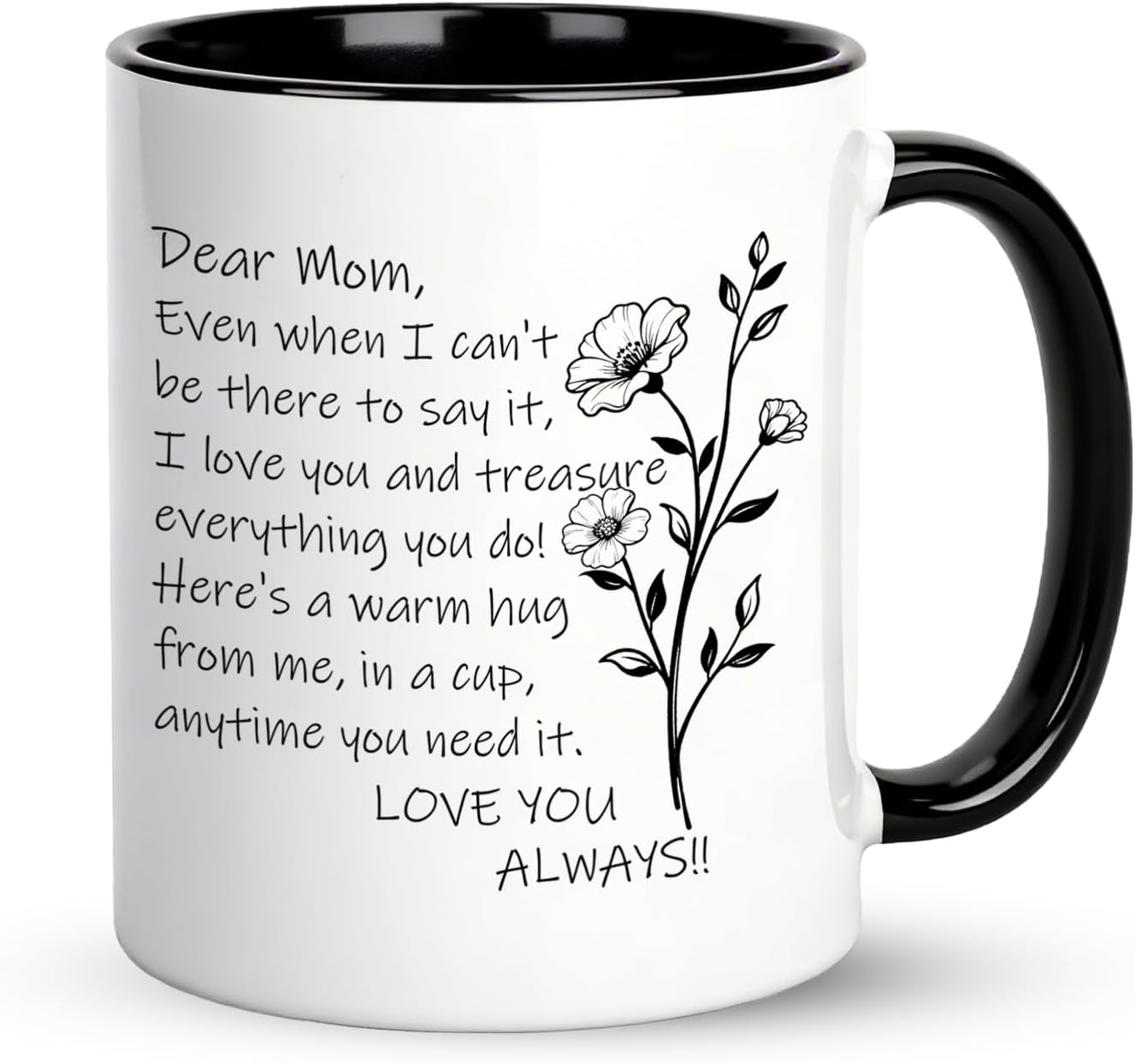 Taza café "I Love You Mom" regalo día madre cumpleaños