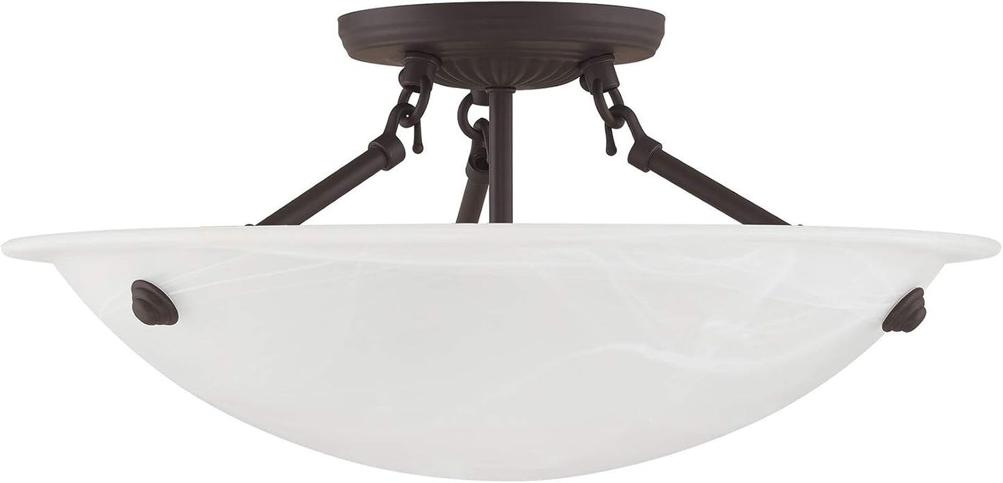 Soporte techo 3 luces color bronce