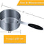 2 Tazas Medidoras 8oz con Agarre Silicona Negro Acero Inox