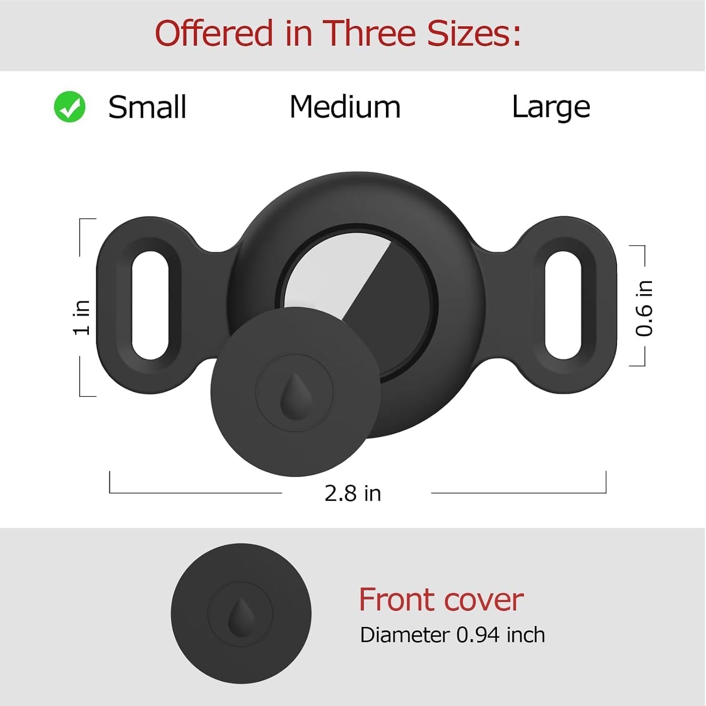 Soporte collar perro funda silicona impermeable verde