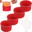 Molde pasteles 4pulg set 4 silicona 100pzas
