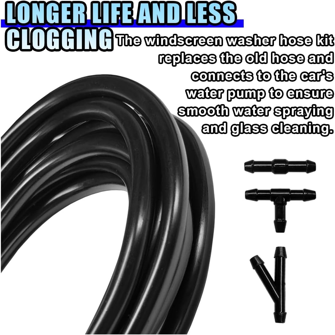 Kit manguera limpiaparabrisas universal 4m 13pies 30 conectores