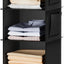 Organiz. colgantes armario 6 estantes color negro
