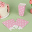 24 Cajas Palomitas Maíz Rosadas Mini Cubos Con Lunares Blancos