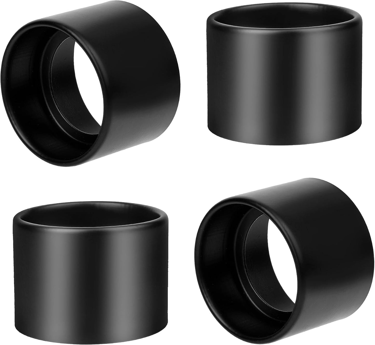 4 Anillos Cerámica 1.5pulg Deflector Soporte Lámpara E26 Negro