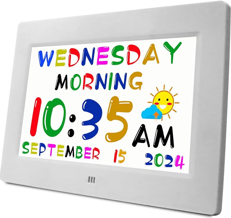 Reloj digital parlante 24 alarmas calendario DST