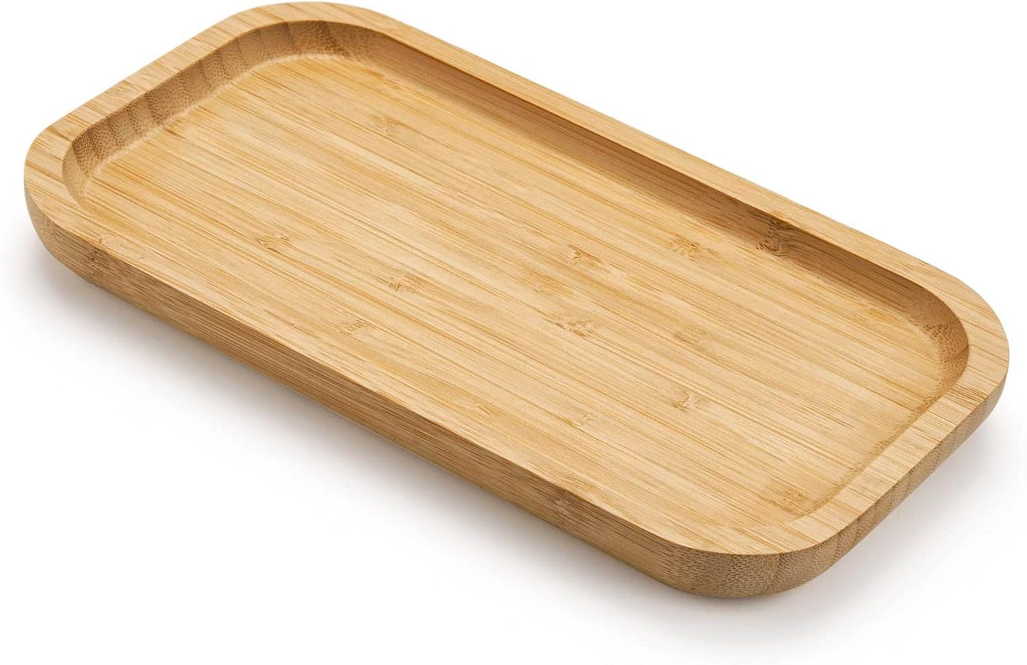Bandeja baño bambú 9.8x5.5" organización decoración