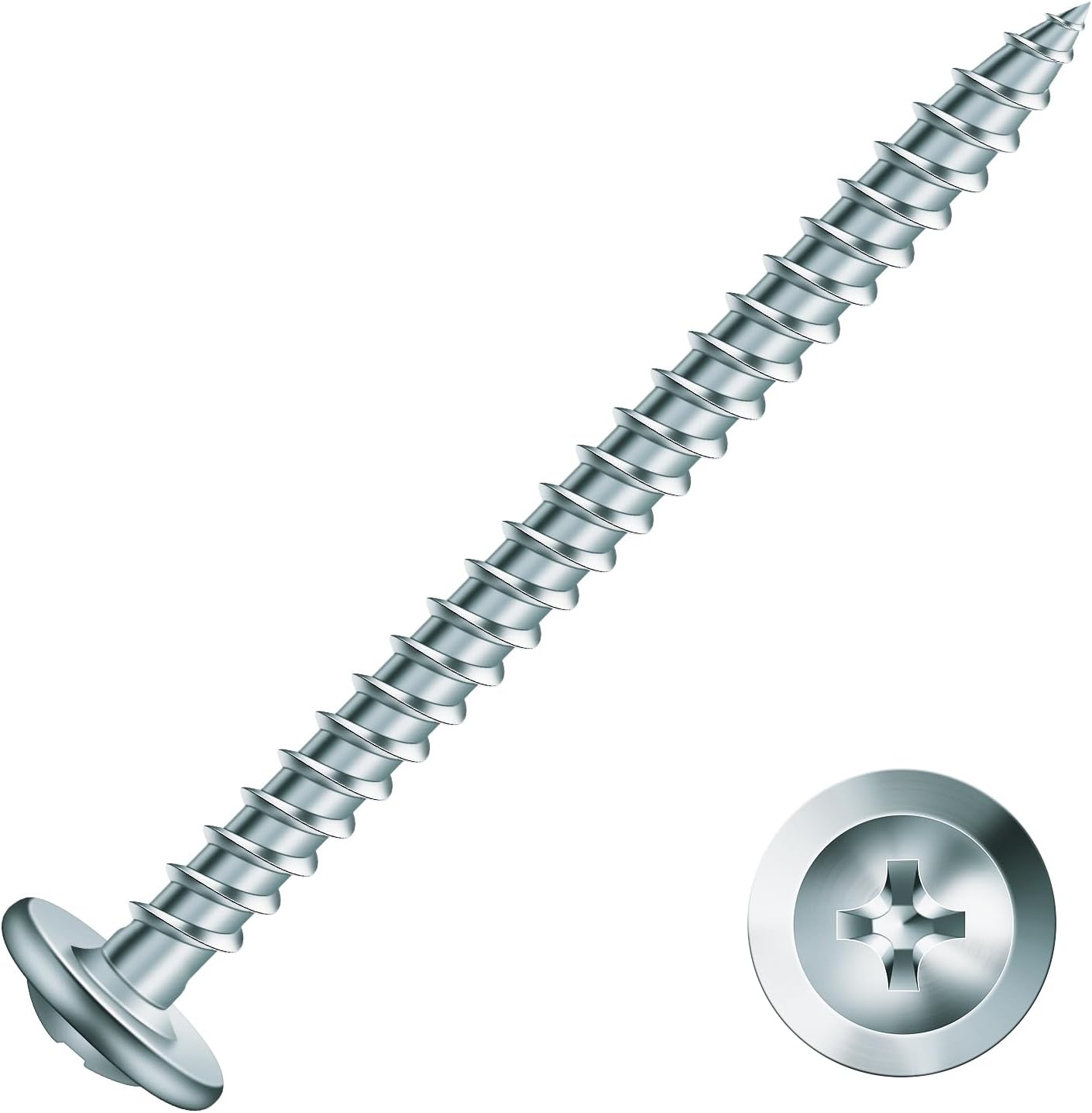 Tornillo madera #8x2pulg acero 500pzas cabeza braguero
