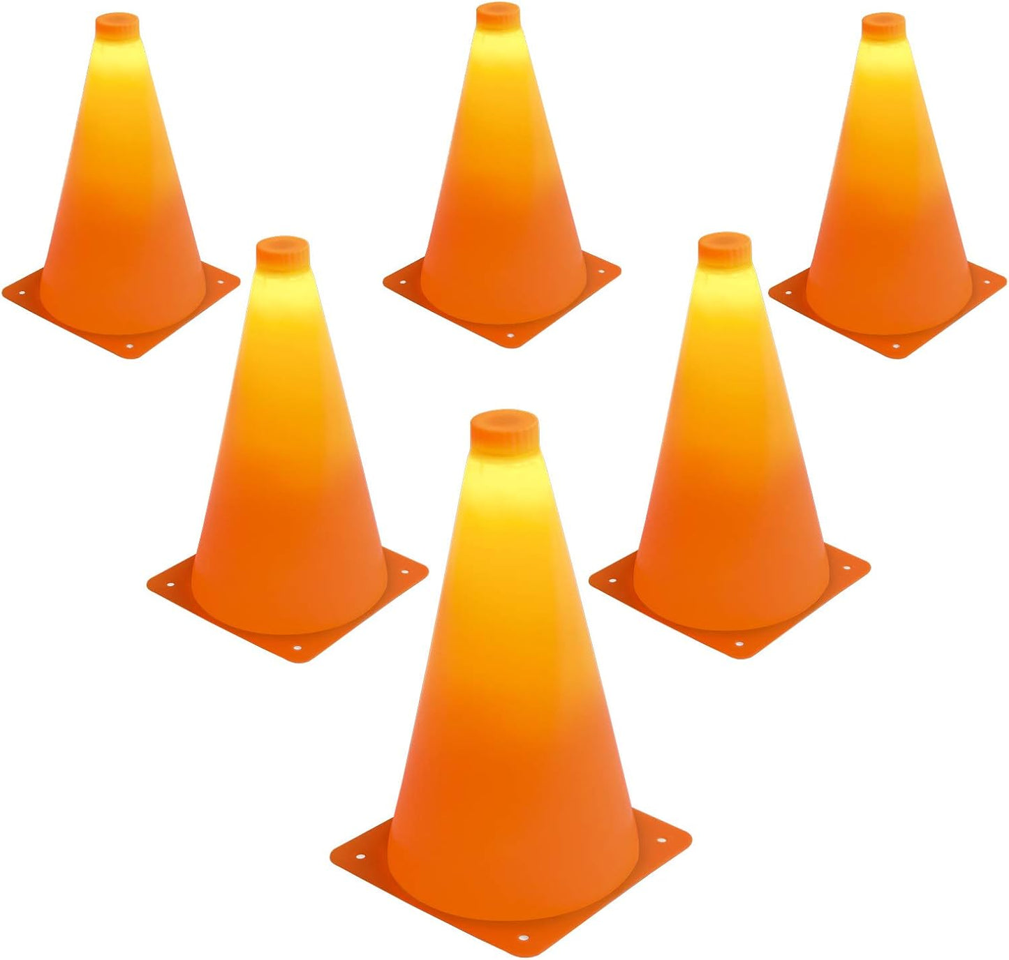 Conos deportivos con luz LED pack 6 de 9pulg