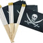 12 Banderas Jolly Roger de madera 5x8"