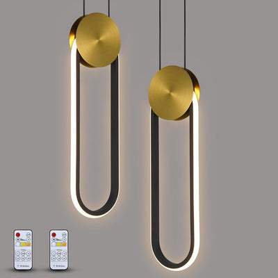 2 Lámparas colgantes LED isla cocina control remoto