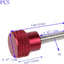 6 Pzas M4 x 0.591pulg Moleteados Aluminio Rojo