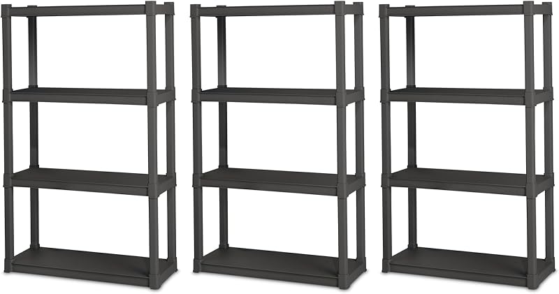 Pack 3 estantes plástico para cocina baño garaje