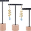 3 Pzas Soporte Arete Metal Negro Base Madera 4 Agujeros