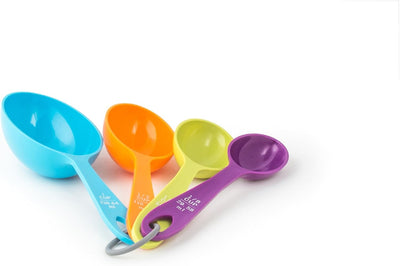 Juego 4 tazas medidoras 1/8 a 1 taza multicolor
