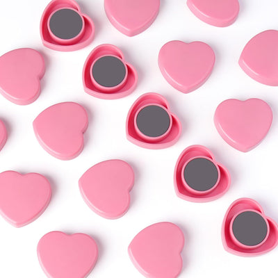 20 Imanes corazón fuertes para nevera pizarras blancas rosa