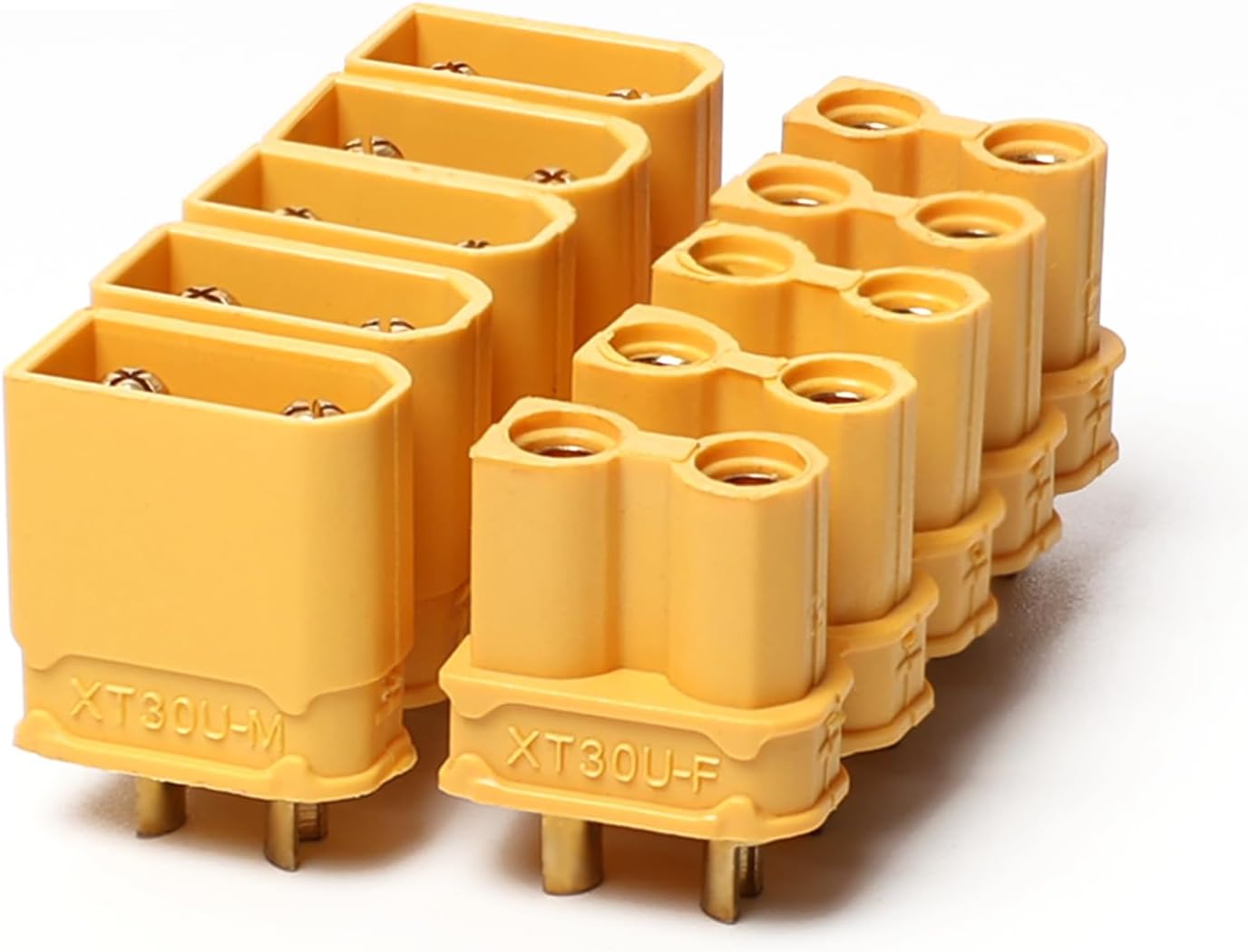 5 Pzas Conector Bala XT30U para Batería LiPo RC