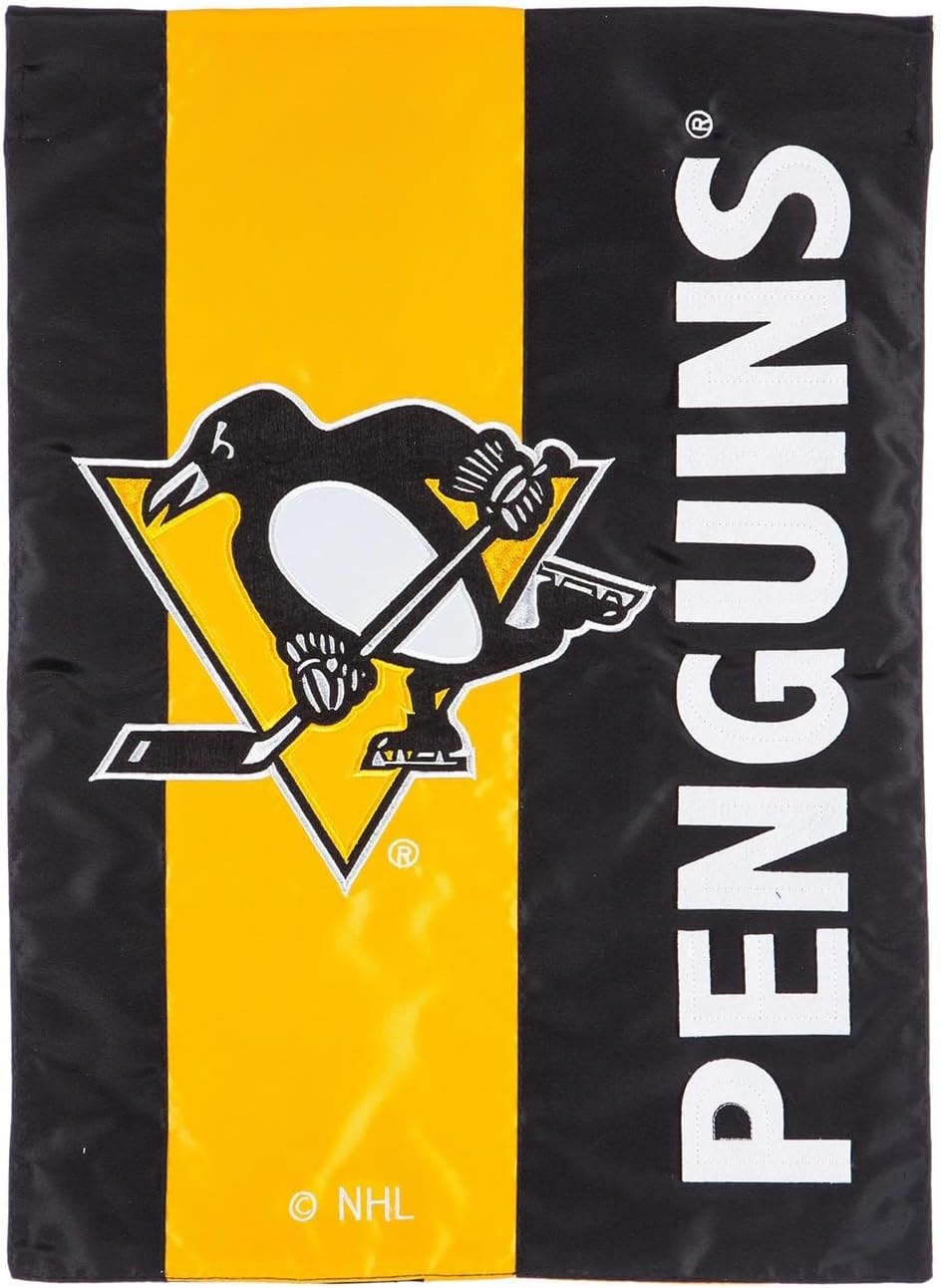 Bandera jardín NHL Penguins 12.5x18" doble cara