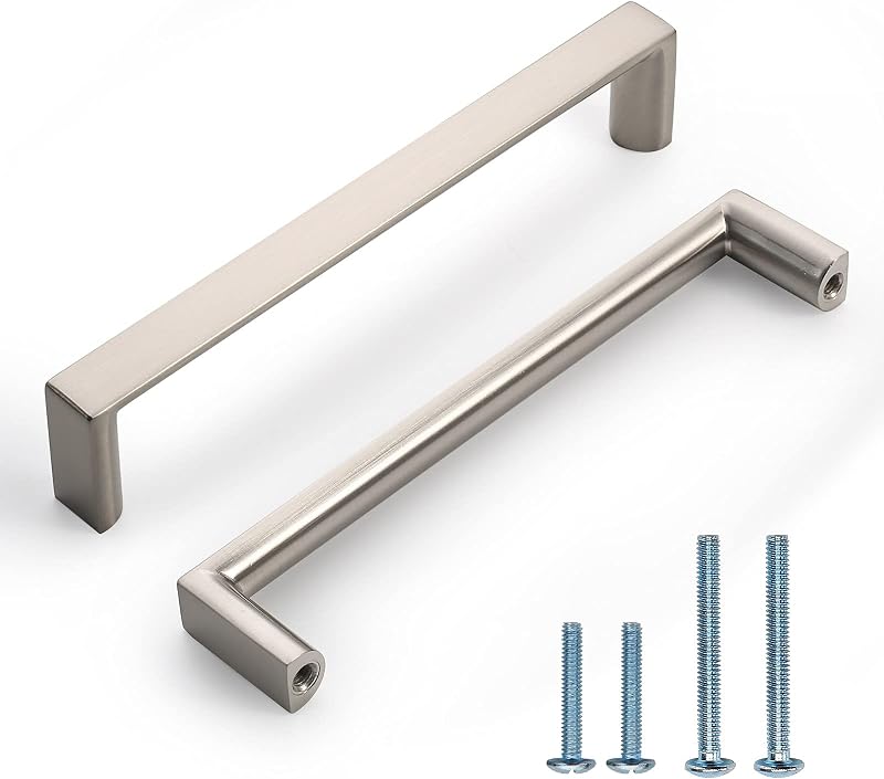 10 Manijas Gabinete Níquel Satinado 5" Kit