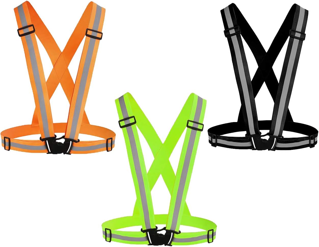 Chaleco reflectante ajustable pack 3 alta visibilidad