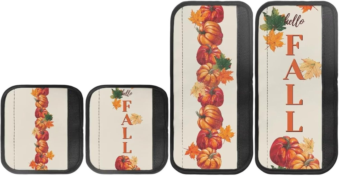Set 4 fundas manijas nevera calabaza otoñal ajuste universal