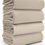 Set 4 Toallas cocina tejido gofre 13x28pulg beige