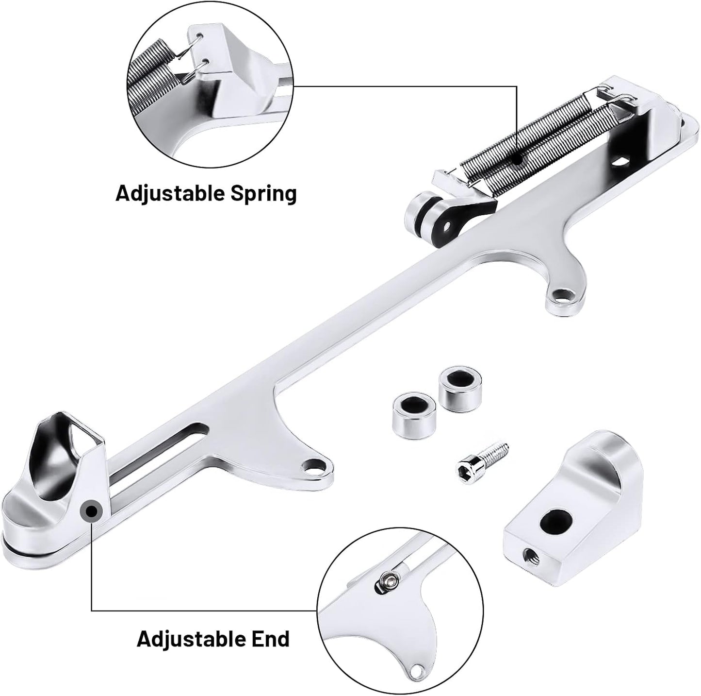 Soporte acelerador aluminio serie 4150 4160 color plata