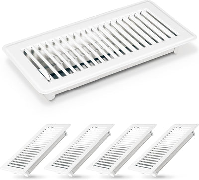 Cubiertas ventilación piso 4x10pulg ajustables magnéticas PVC
