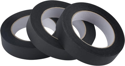 3 Rollos Cinta Adhesiva Negra 1pulg x55yardas